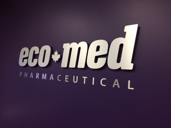 Eco-Med Logo feature wall